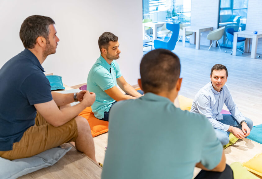 team discussion, at ProductDock