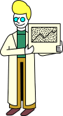 scientist holding a graph