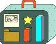 colorful suitcase