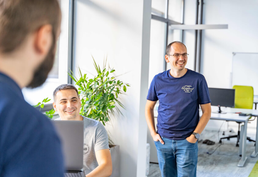 ProductDock team members laughing