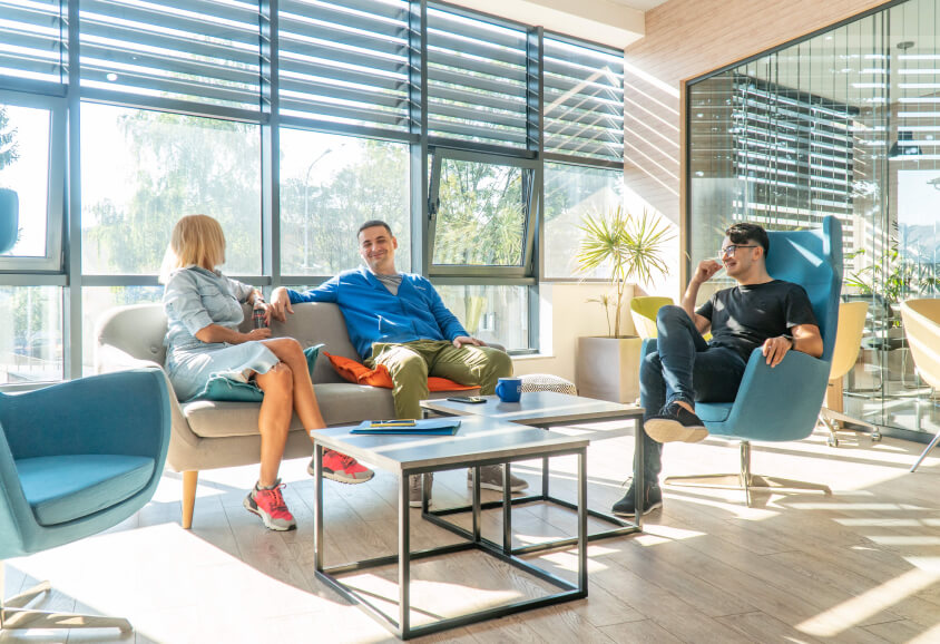 ProductDock team sitting and talking