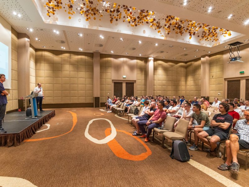 colleagues attending a conference