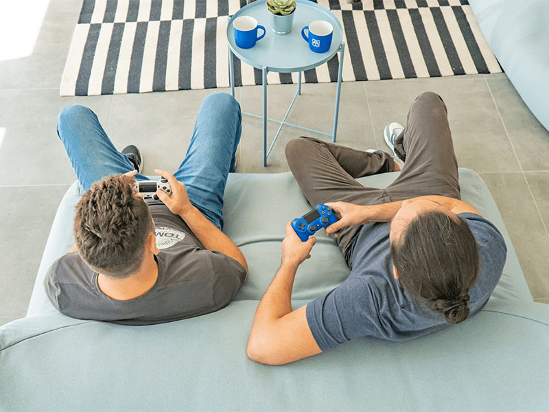 Colleagues playing playstation