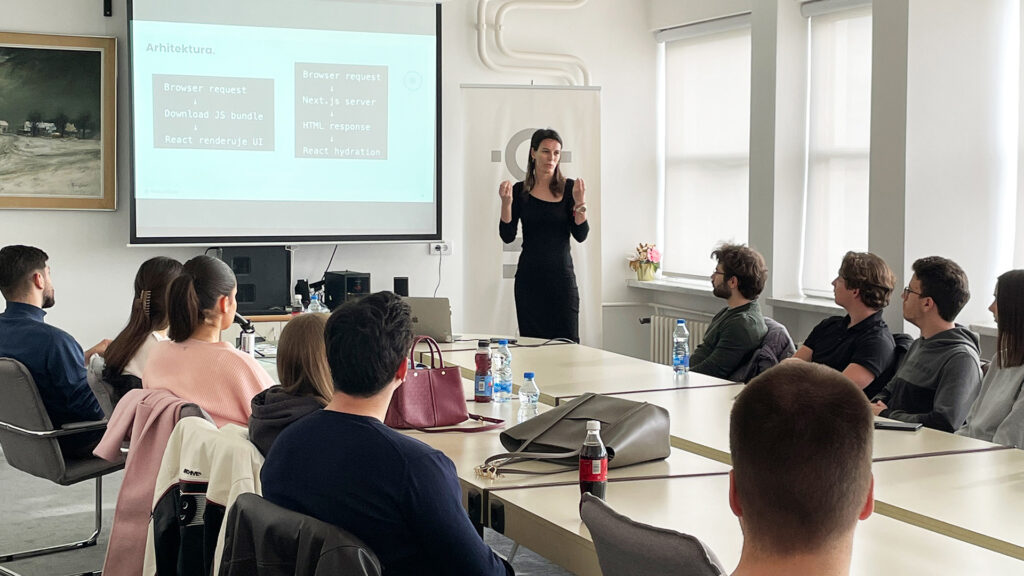 Vesna Pavković speaking at Academic Days at KONTEH