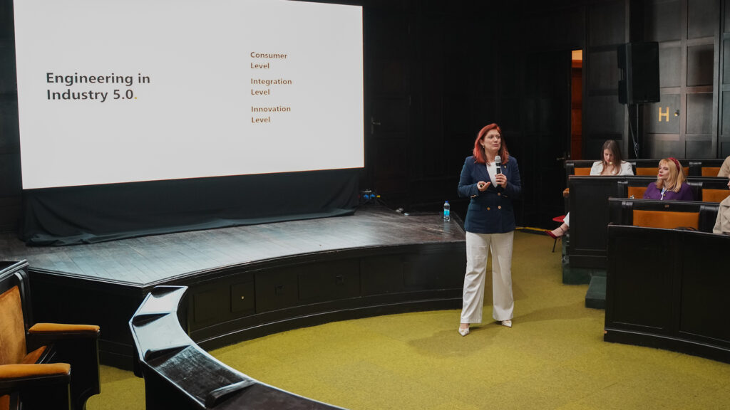 Jovana Romčević speaking at ISCon 2026 about AI-resilient engineers